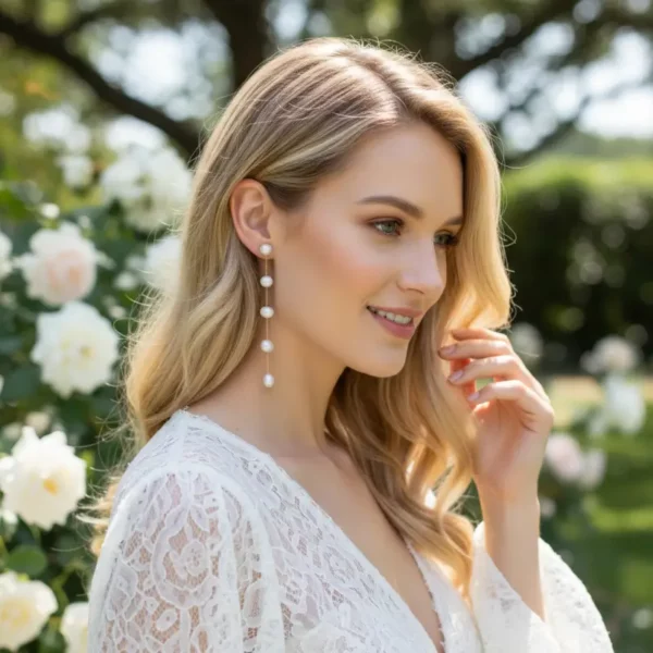 Athena 9684 Fresh Water Pearl Drop Earrings 2