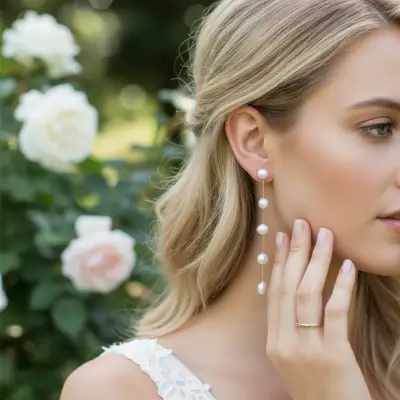 9684 Fresh Water Pearl Drop Earrings - Athena