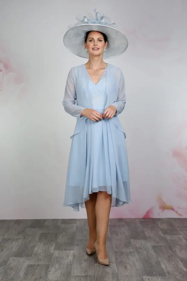 EBEJ084 Emma Bridals Fitted Chiffon Jacket