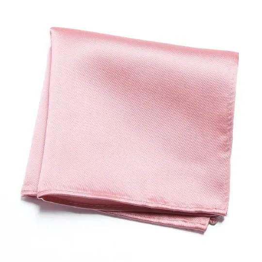 Bow tie and pocket square from The Groomsmen Collection designed to coordinate with selected bridesmaid dress colours dusky pink pocket square