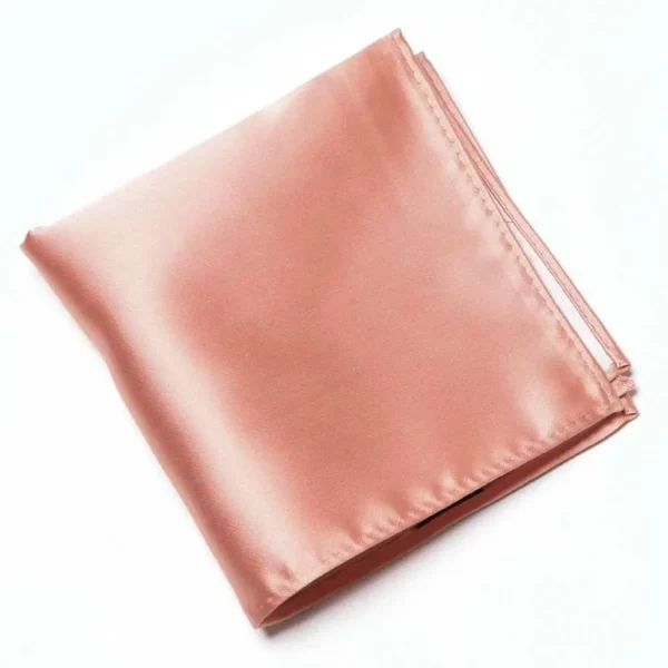 colour coordinated groomsmen accessories blush pocket square