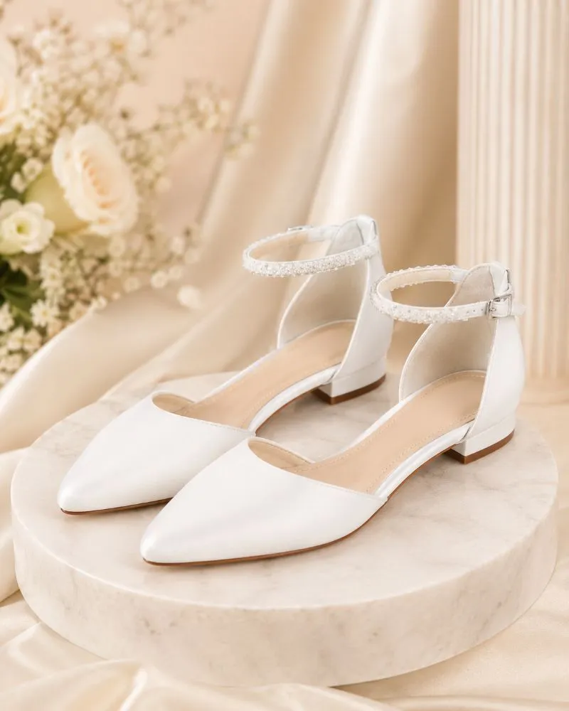 Chrissy EEE wide fit ivory satin occasion shoes