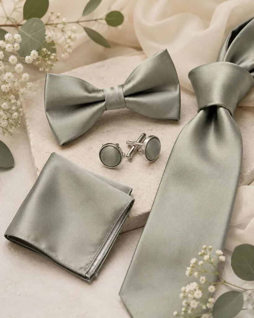 Groomsmen accessories available in selected bridesmaids colours