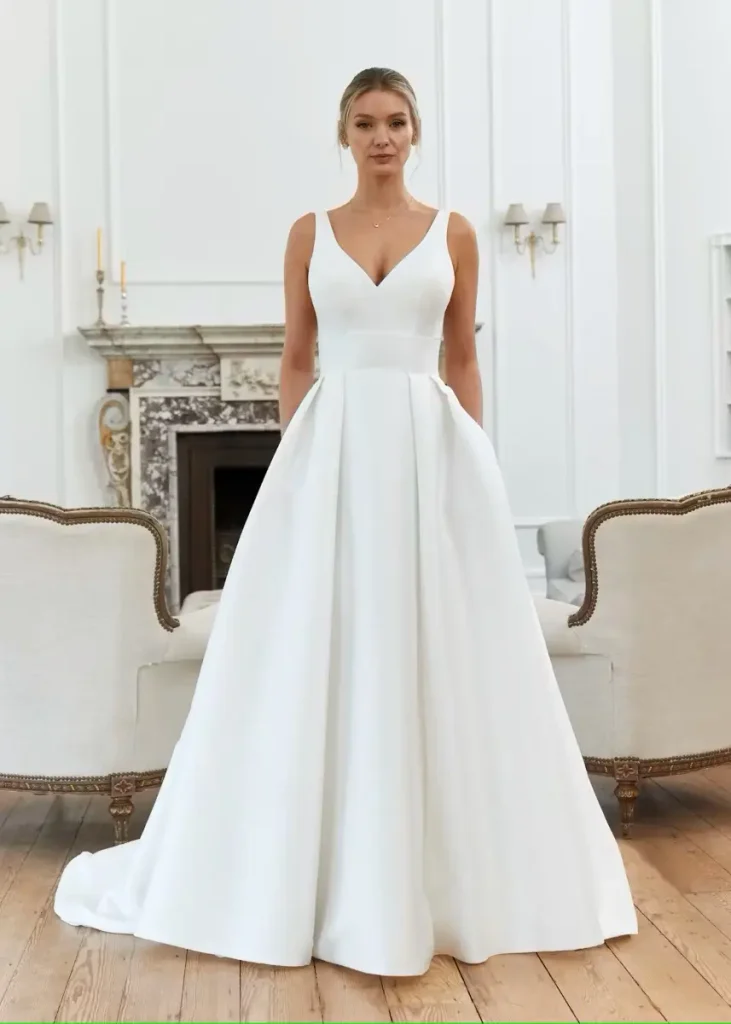 Modern wedding dress at The Bridal Affair York